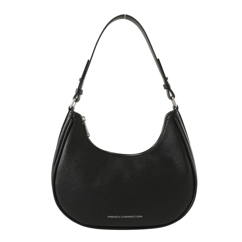 French Connection Sammie Caviar Moon Shoulder Bag