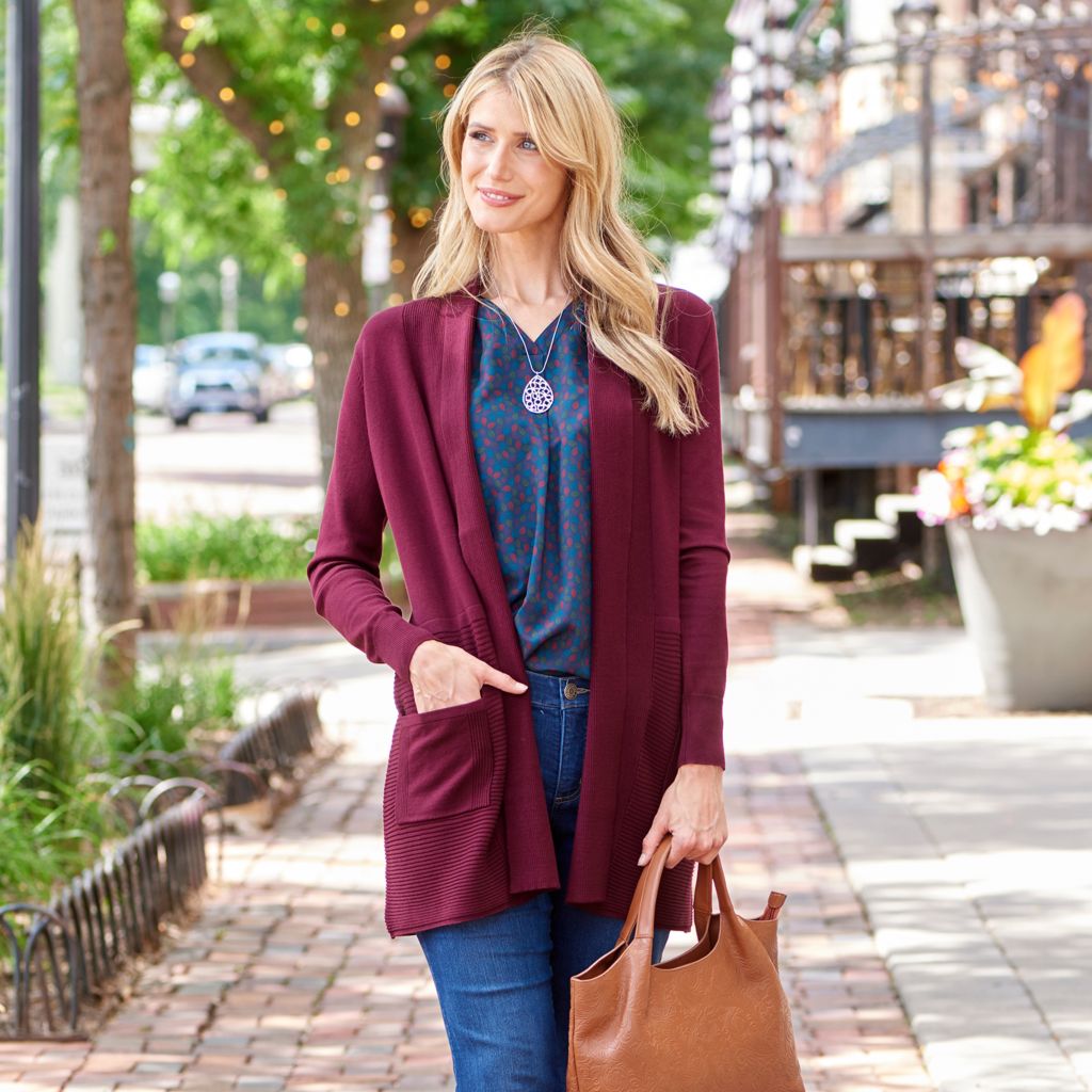 Burgundy Christopher & Banks Cardigan shops