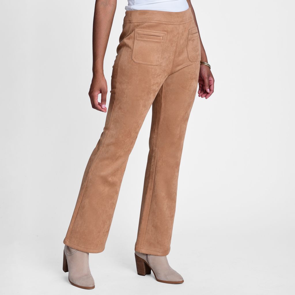 Indigo Thread Co.™ Faux Suede Boot Cut Pants - ShopHQ.com 