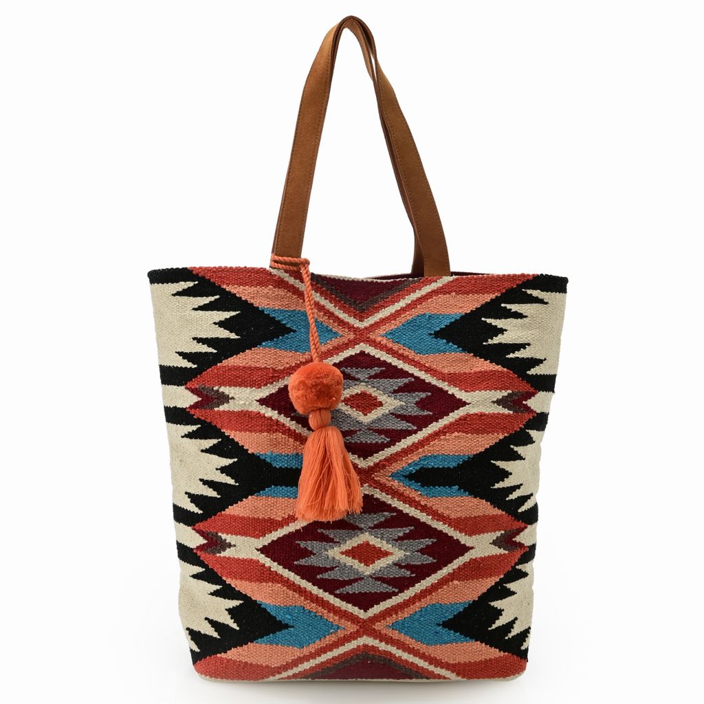 Panache Aztec Inspired Patterned Tote Bag