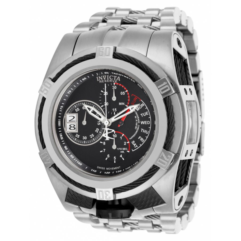 Invicta Reserve Men's 56mm Bolt Zeus Tria Swiss Quartz Chronograph Bracelet  Watch - ShopHQ.com