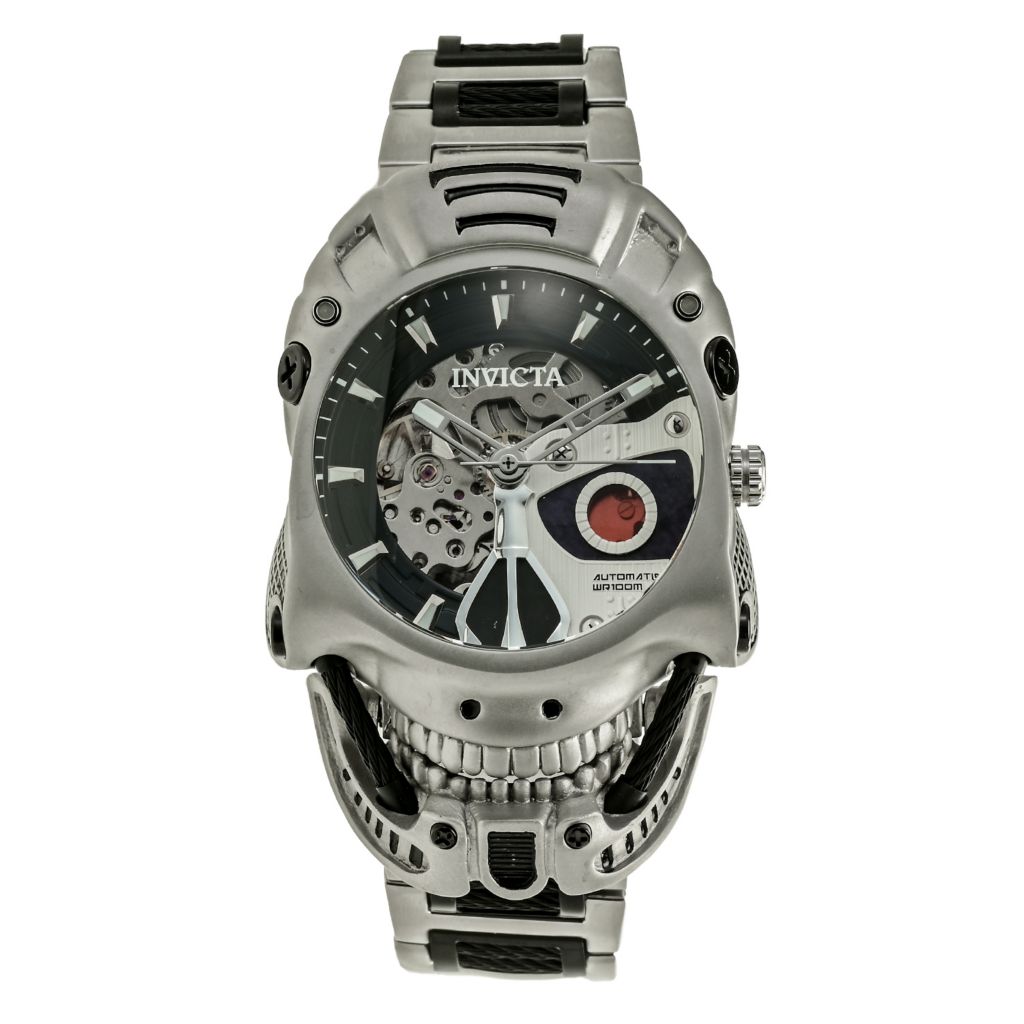 Invicta Artist Skull 48mm Automatic Skeletonized Bracelet Watch