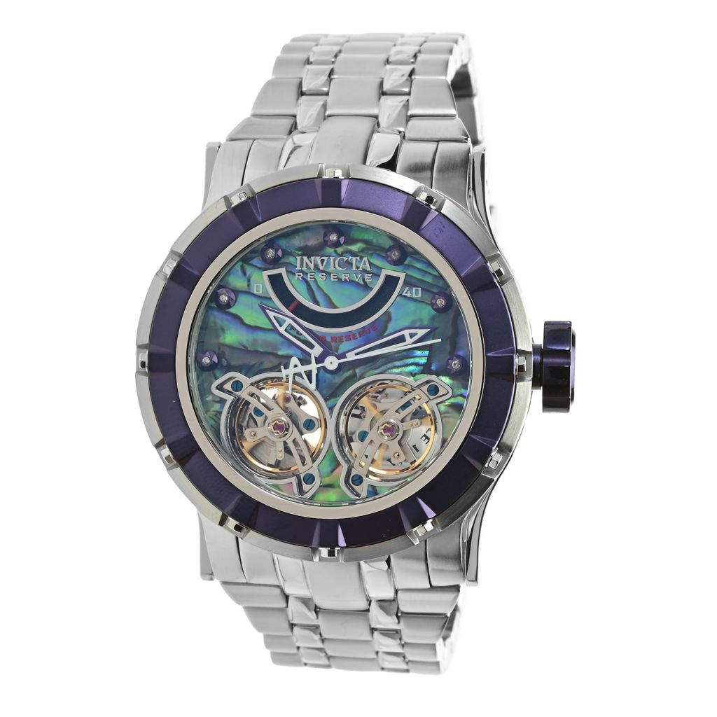 Invicta Reserve S1 Grand Automatic Diamond Accented Abalone Watch ...