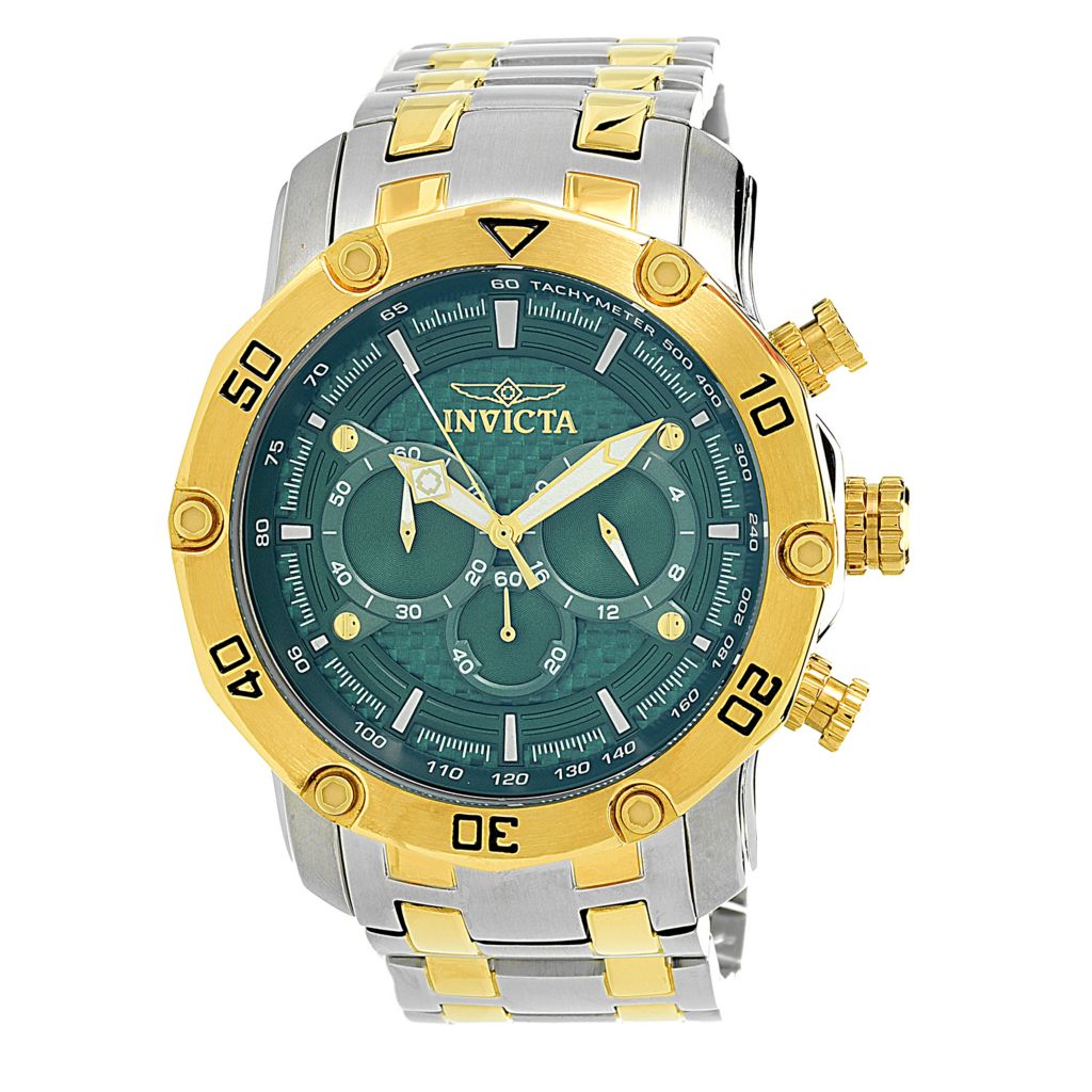 Invicta watch with green on sale face