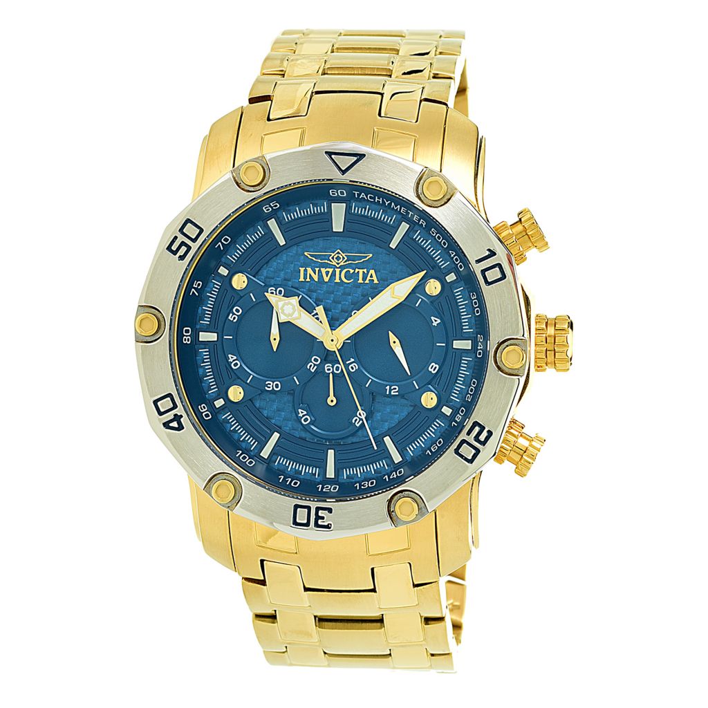 Invicta pro diver blue and outlet gold