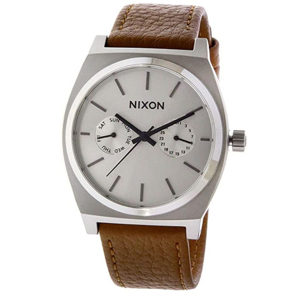 Nixon time clearance teller leather strap