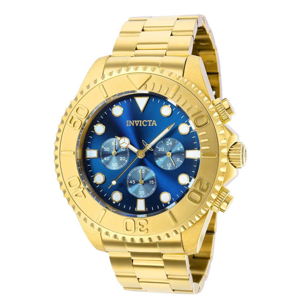 Invicta Pro Diver 47mm Quartz Chronograph Date Bracelet Watch ShopHQ