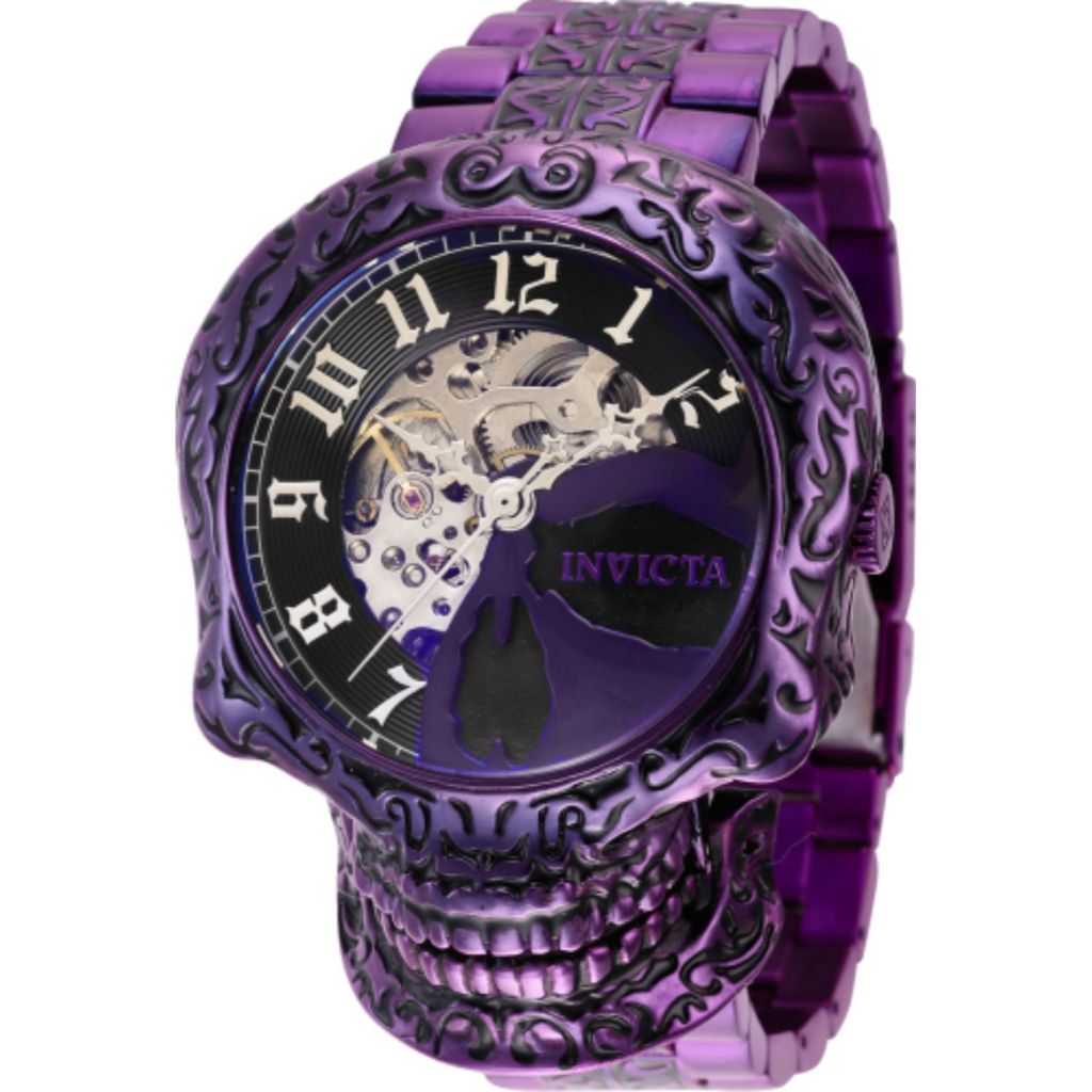 Invicta Artist Skull 50mm Automatic Skeletonized Bracelet Watch