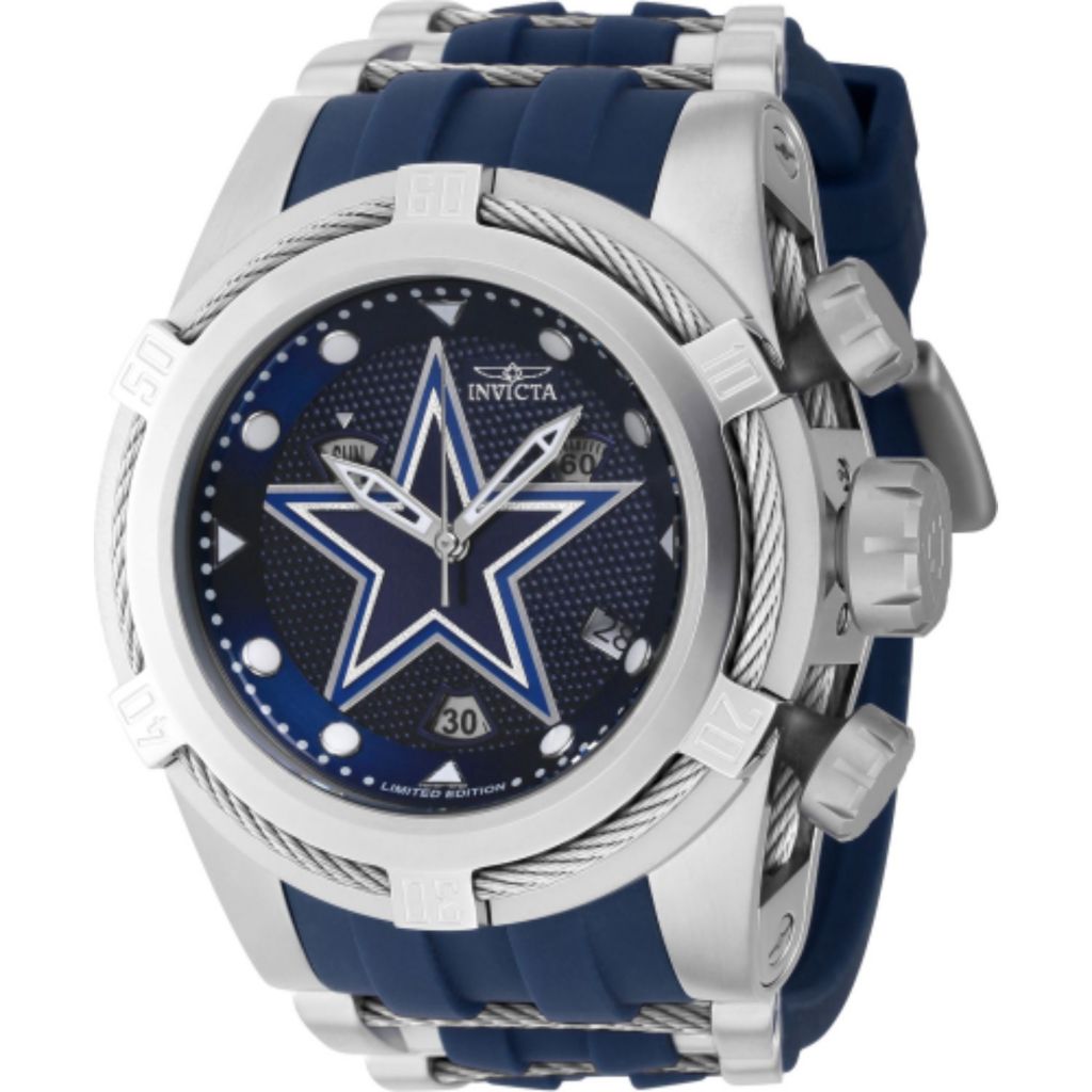 Invicta NFL 53mm Dallas Cowboys Quartz Chronograph Strap Watch