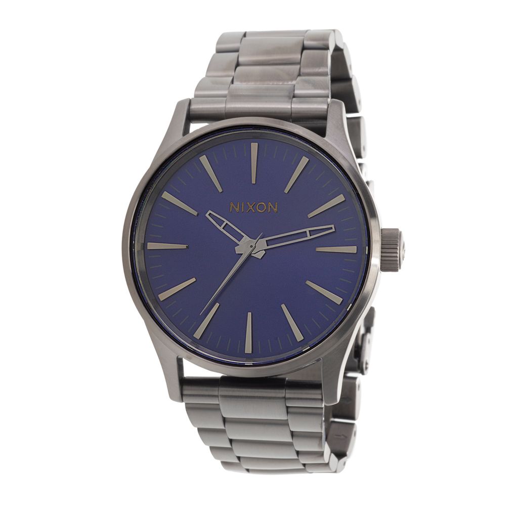 "As Is" Nixon 38mm Sentry Quartz Stainless Steel Bracelet Watch on sale at shophq.com - 921-039