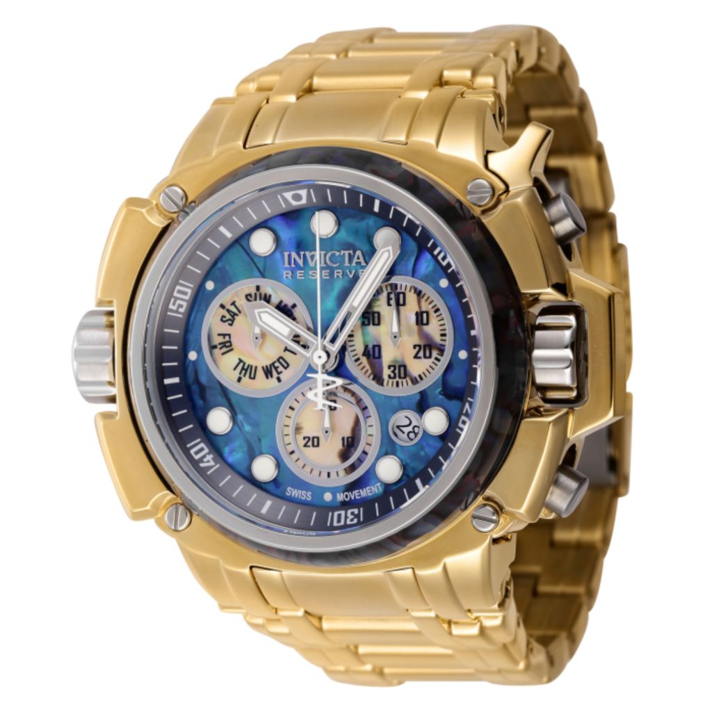 Invicta, Coalition Forces, 60mm Swiss, Quartz Chrono, Abalone Watch