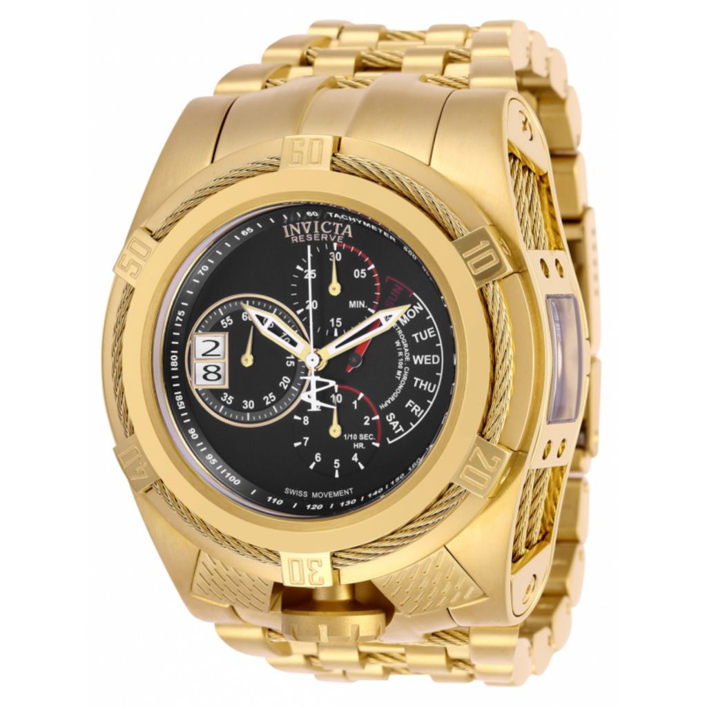 Invicta Reserve Bolt Zeus Tria 56mm Quartz Chrono Bracelet Watch ShopHQ