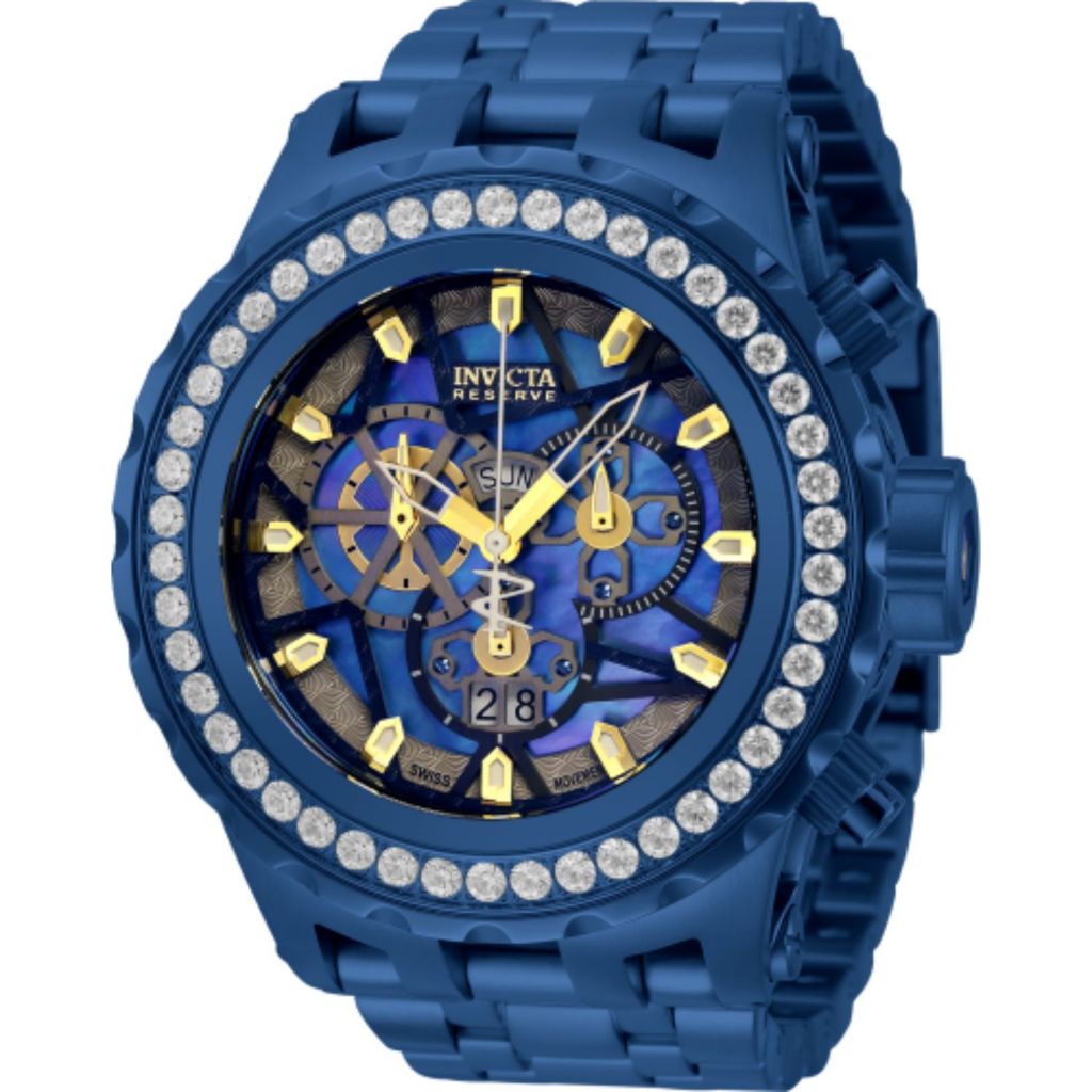 Invicta Reserve 52mm Swiss Quartz Chrono Simulated Diamond Watch