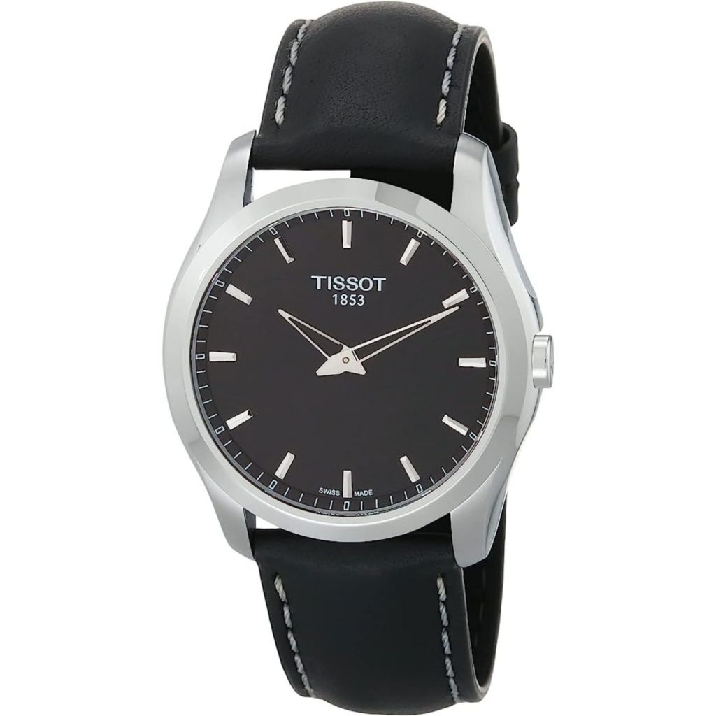 Tissot Couturier 39mm Swiss Made Quartz Leather Strap Watch