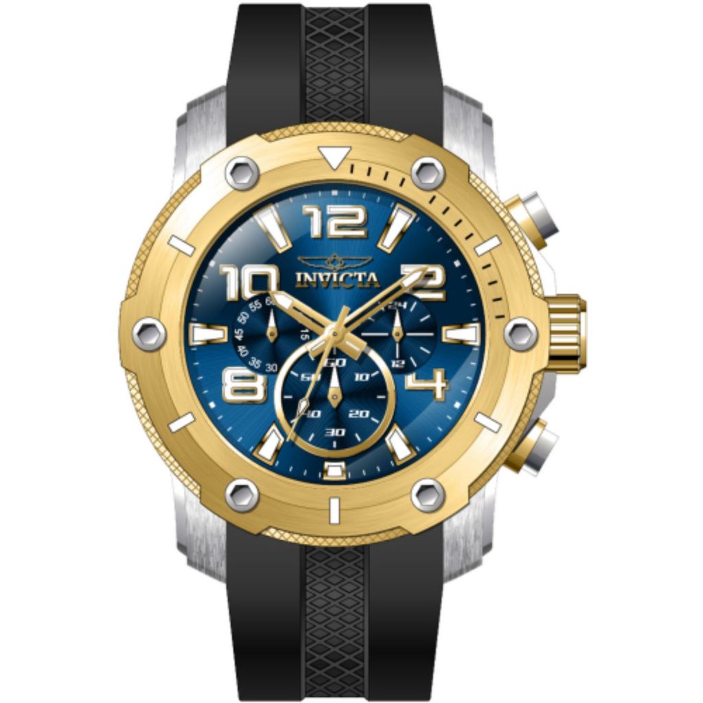 Invicta Pro Diver 52mm Quartz Chronograph Silicone Strap Watch