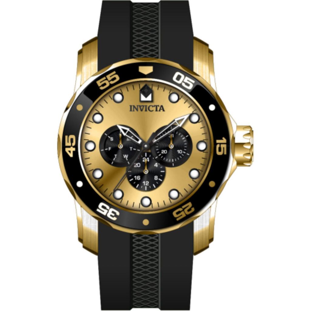 Invicta Pro Diver 48mm Quartz Multi Function Silicone Strap Watch