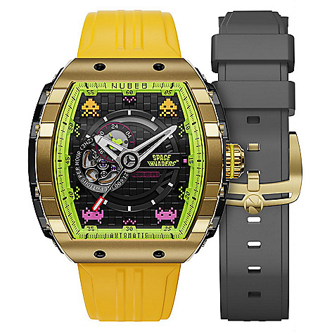 Nubeo 48mm Magellan Space Invaders LE Automatic Watch w/ 2 Straps