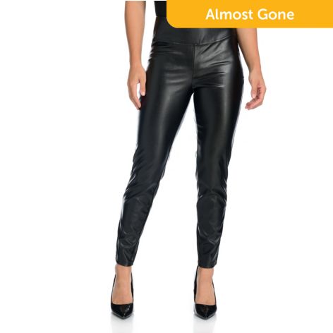 mōd x Faux Leather Side Zip Slim Leg Pants - ShopHQ.com