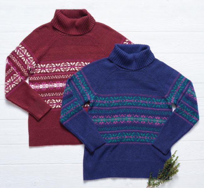 Some of our stylish and simple seasonal long-sleeve, comfy sweaters.