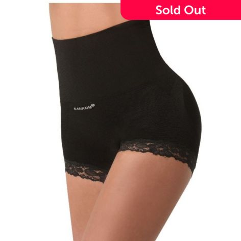 Sankom Compression Shapewear Black Lace Detailed Classic Body Shaping  Briefs 