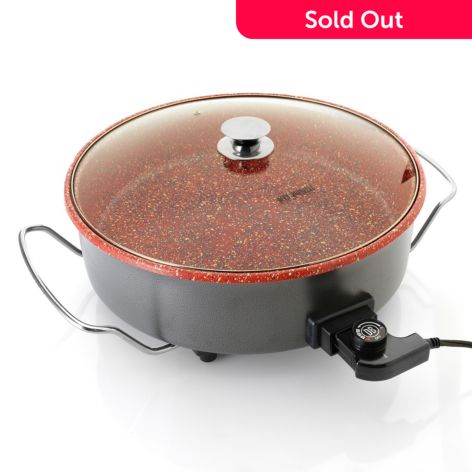 Large Nonstick Electric Skillet - Serves 4 to 6 People (Copper Ceramic) 