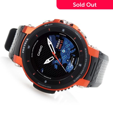 Deter kaart verdrietig ShopHQ | Boutique Shopping | Casio 50mm ProTrek Quartz Digital 1.2" OLED  Resin Strap Smartwatch w/ GPS, Bluetooth & Wi-Fi - ShopHQ.com