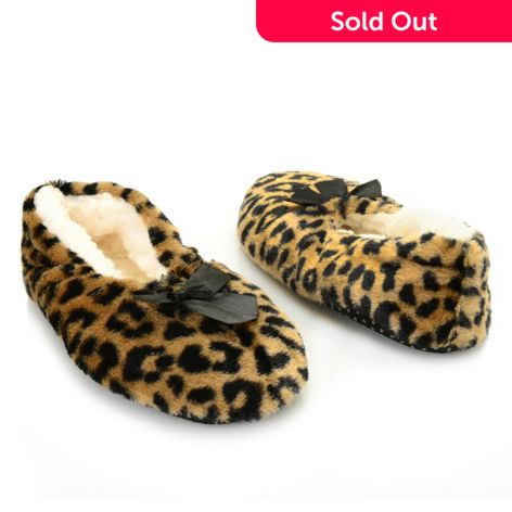 Gold Toe Animal Printed Faux Fur Sherpa Lined Slipper Socks 