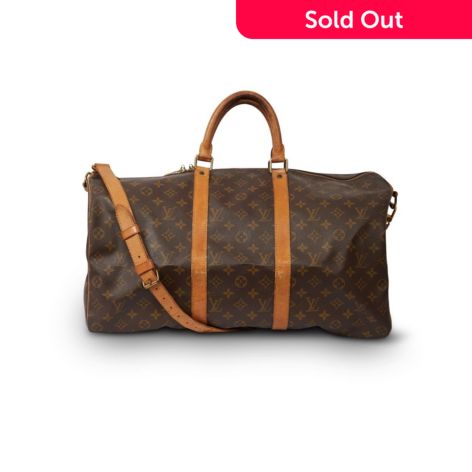 Pre-Owned Louis Vuitton Keepall Bandouliere Monogram 50 Travel Bag
