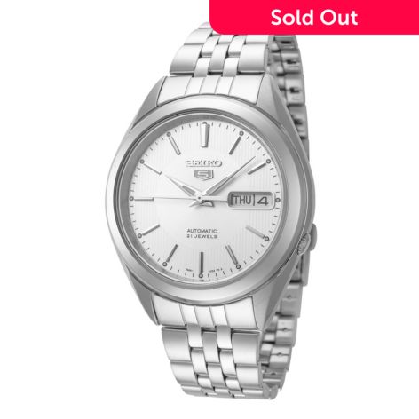 Seiko 38mm Series 5 Automatic Stainless Steel Bracelet Watch 